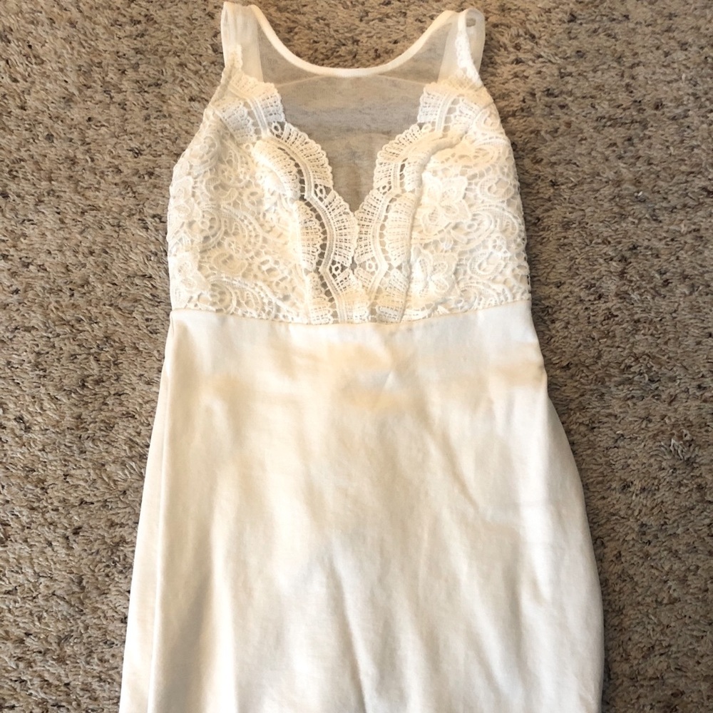 White mini dress